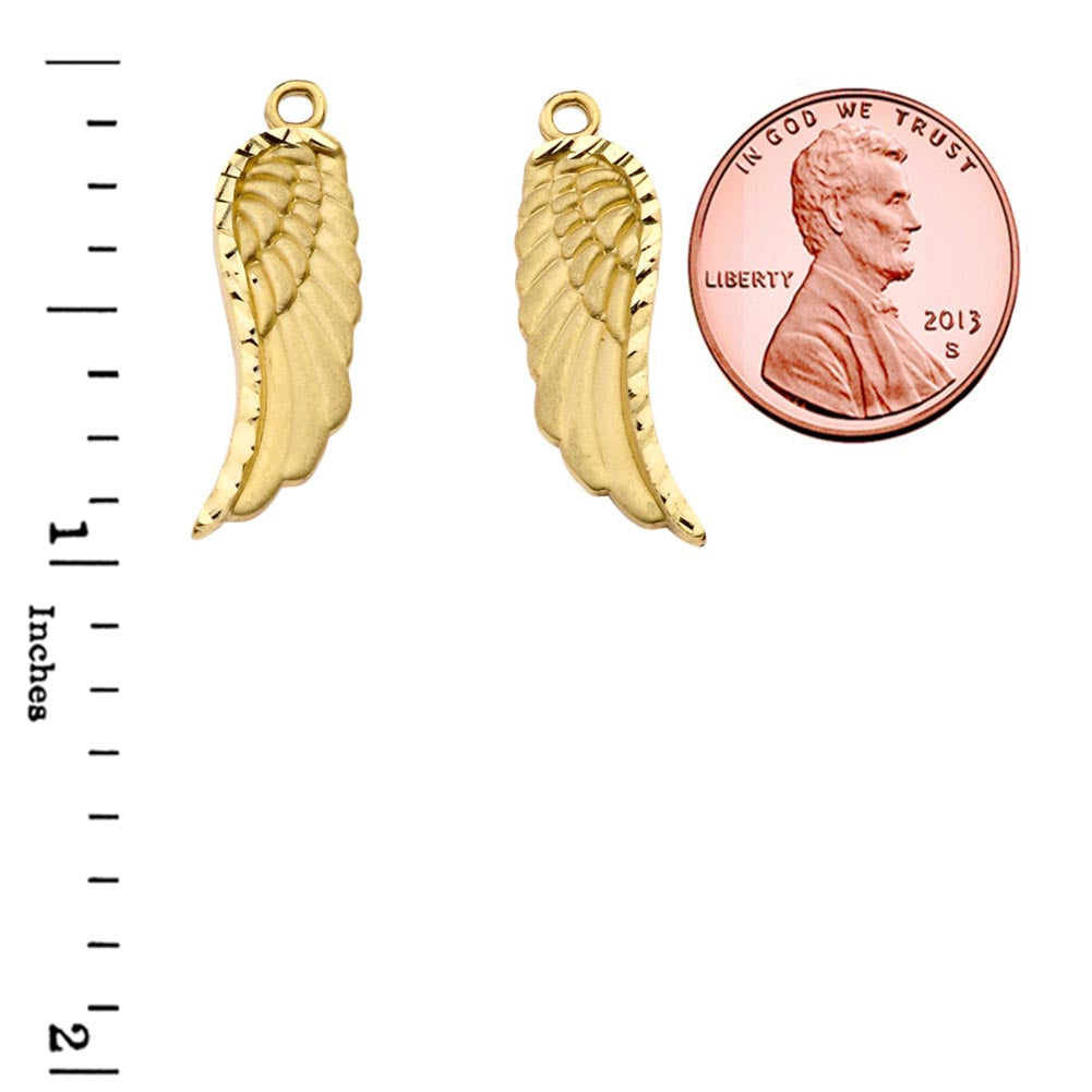 Dangling Angel Wing Earrings, view 4