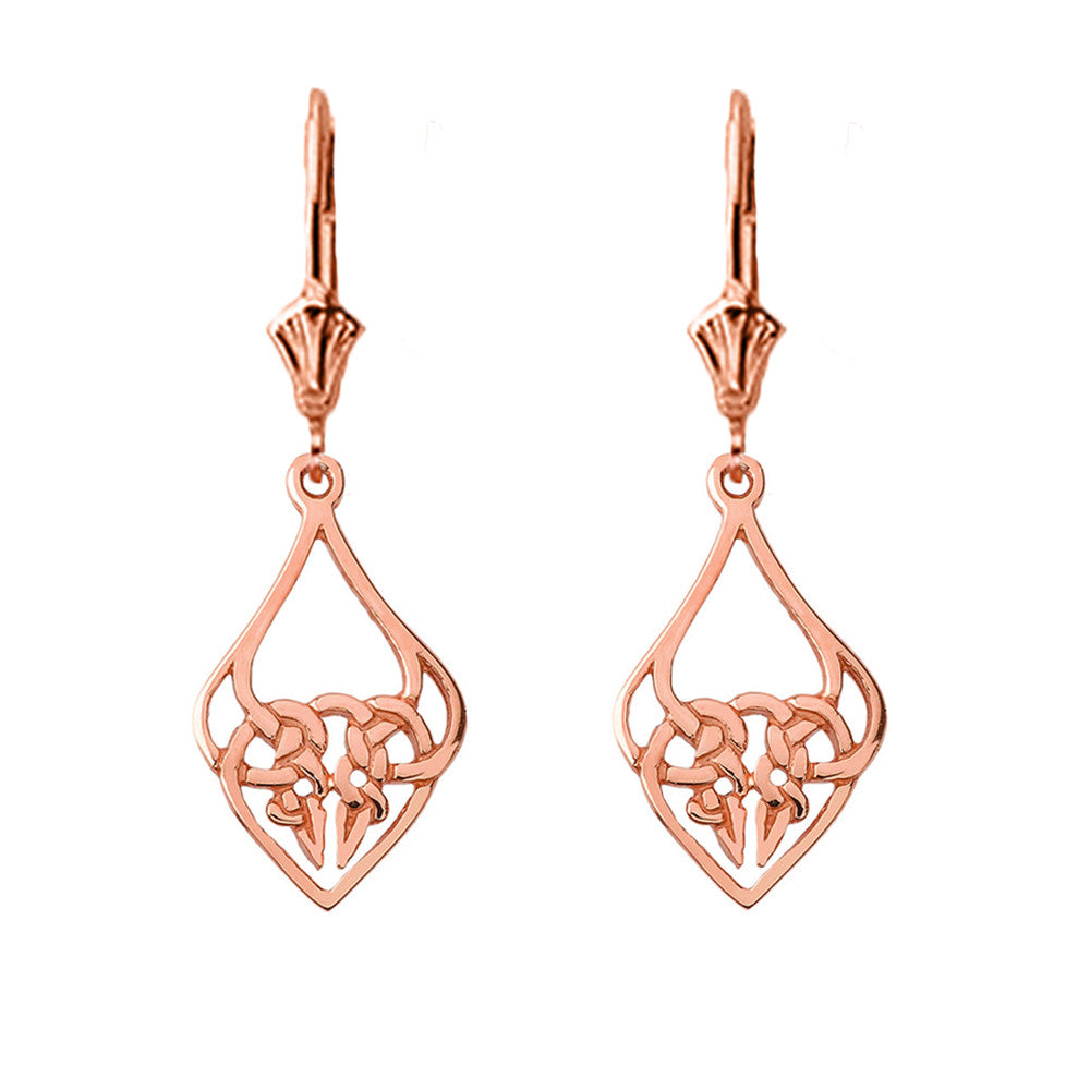 Designer Celtic Knot Statement Earrings, view 2