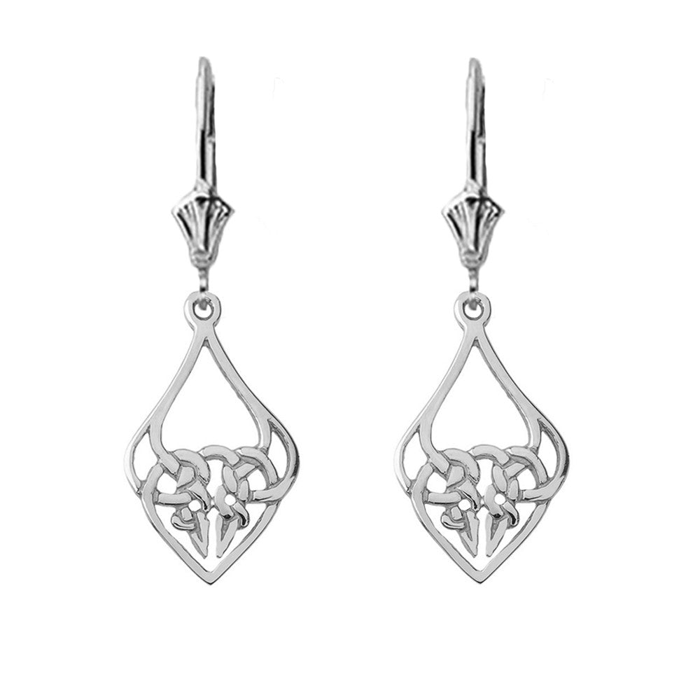 Designer Celtic Knot Statement Earrings, view 3