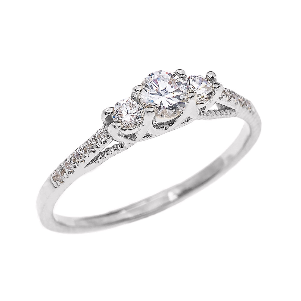 Diamond Proposal/Engagement Ring in White Gold
