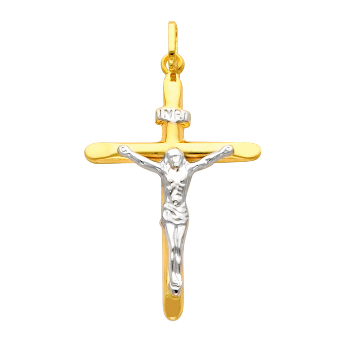 Divine 14K Gold Two-Tone Crucifix