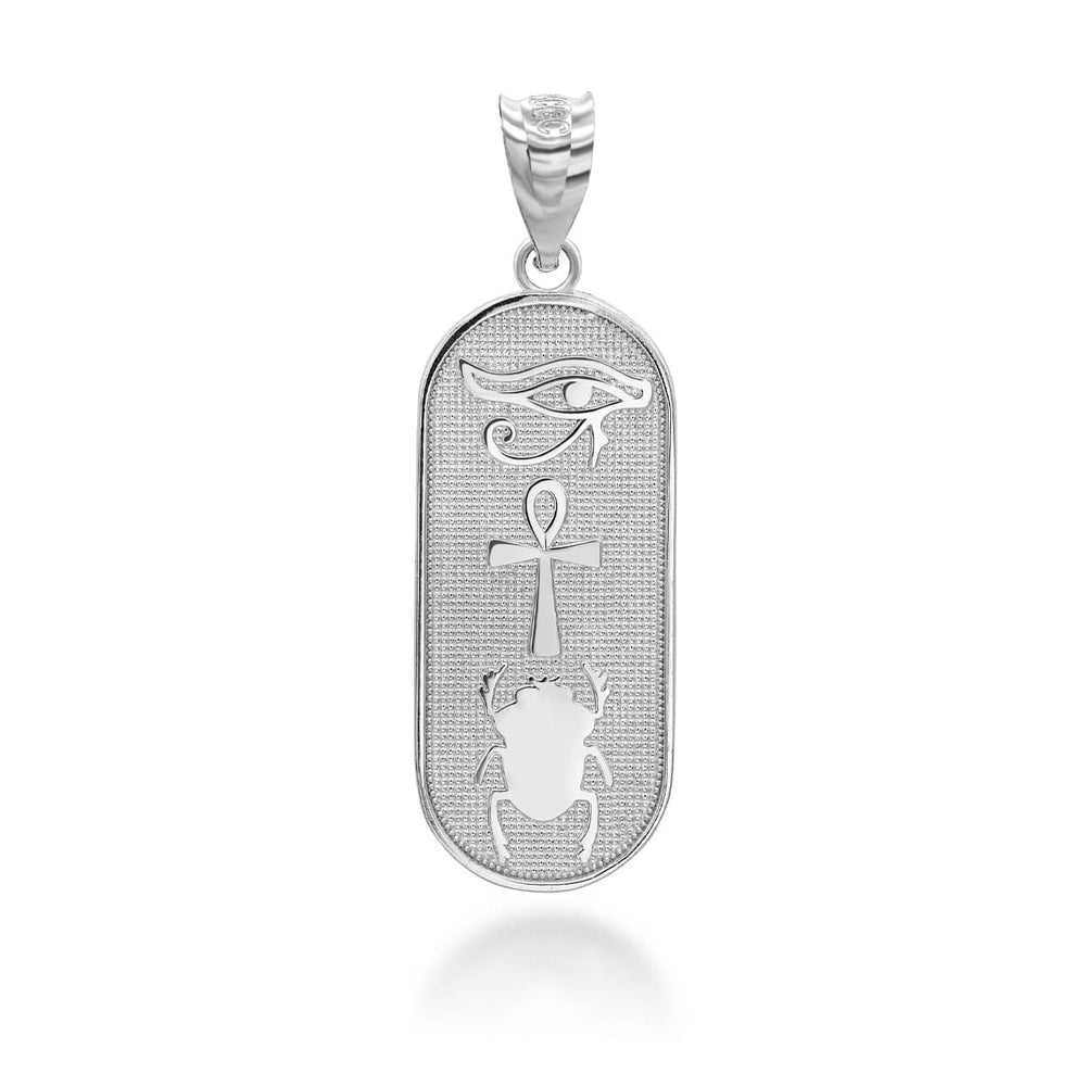 Egyptian Eye of Horus Ankh Scarab Beetle Beaded Amulet Pendant Necklace