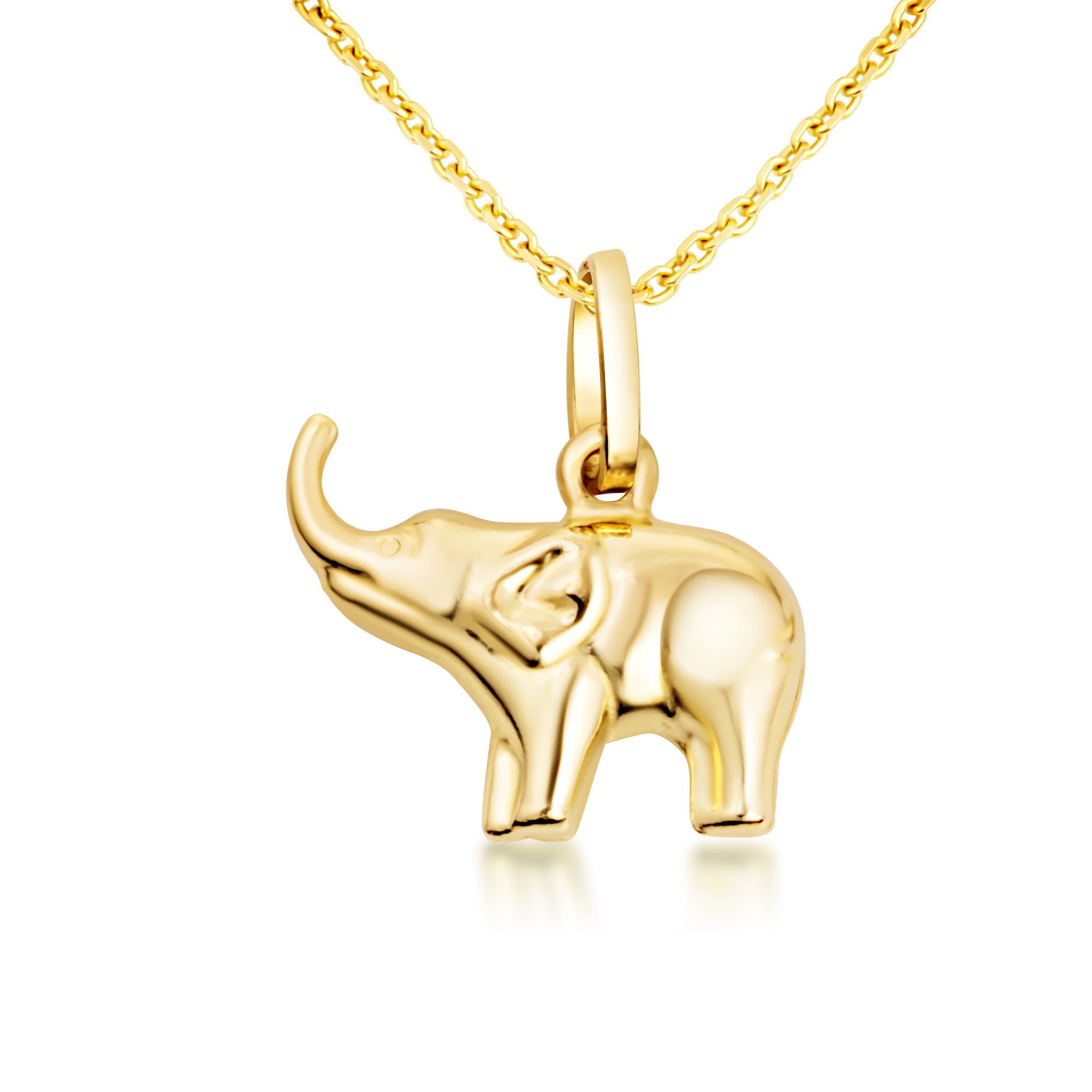 Elephant Lucky Necklace in 14K Gold, view 4