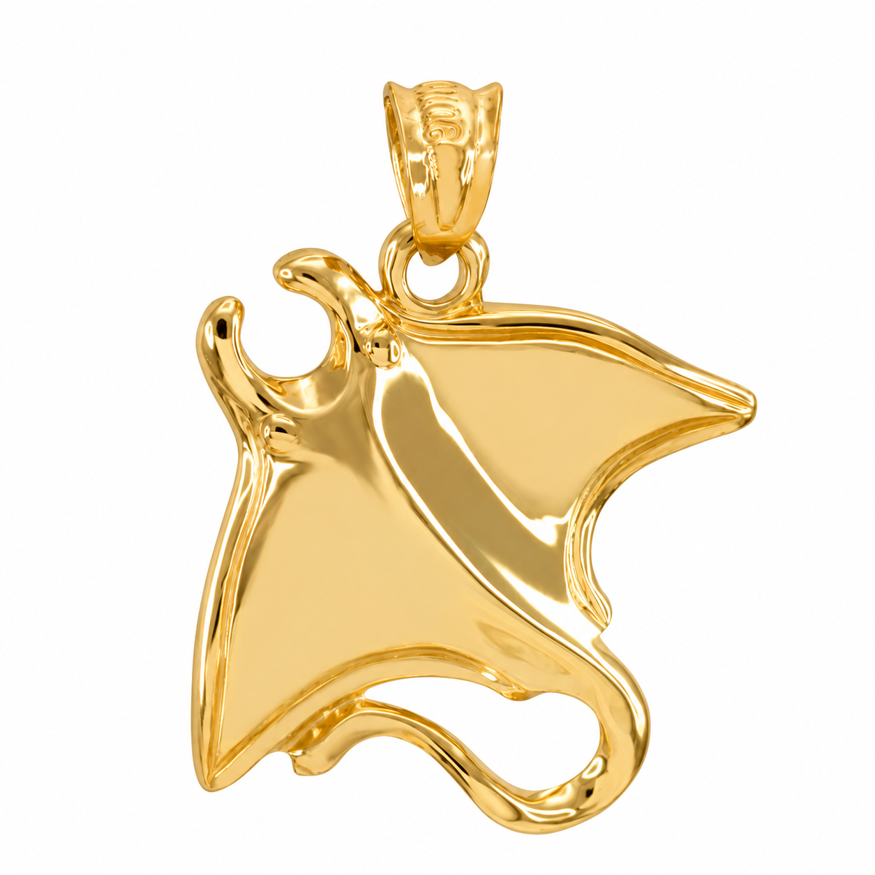Fine Gold Sting Ray Pendant Necklace