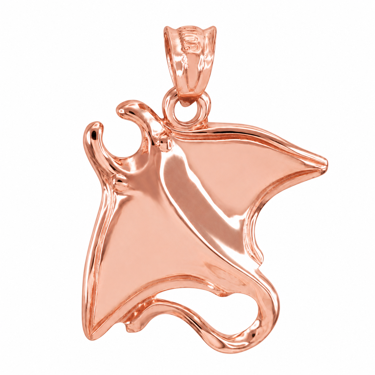 Fine Gold Sting Ray Pendant Necklace, view 3