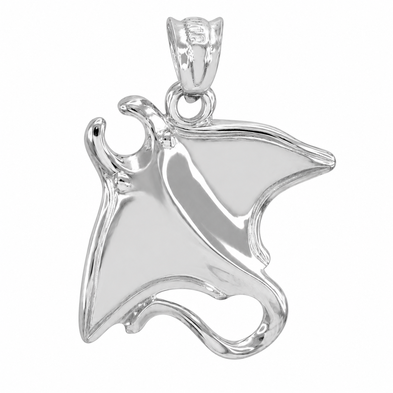 Fine Gold Sting Ray Pendant Necklace, view 5