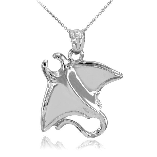 Fine Gold Sting Ray Pendant Necklace, view 6