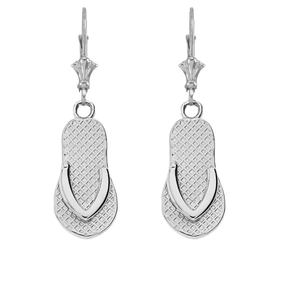 Flip Flop Earrings in Sterling Silver