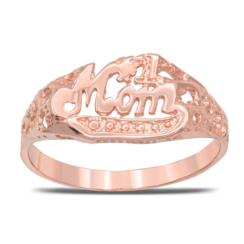 Gold #1 Mom Mother's Ring, view 5
