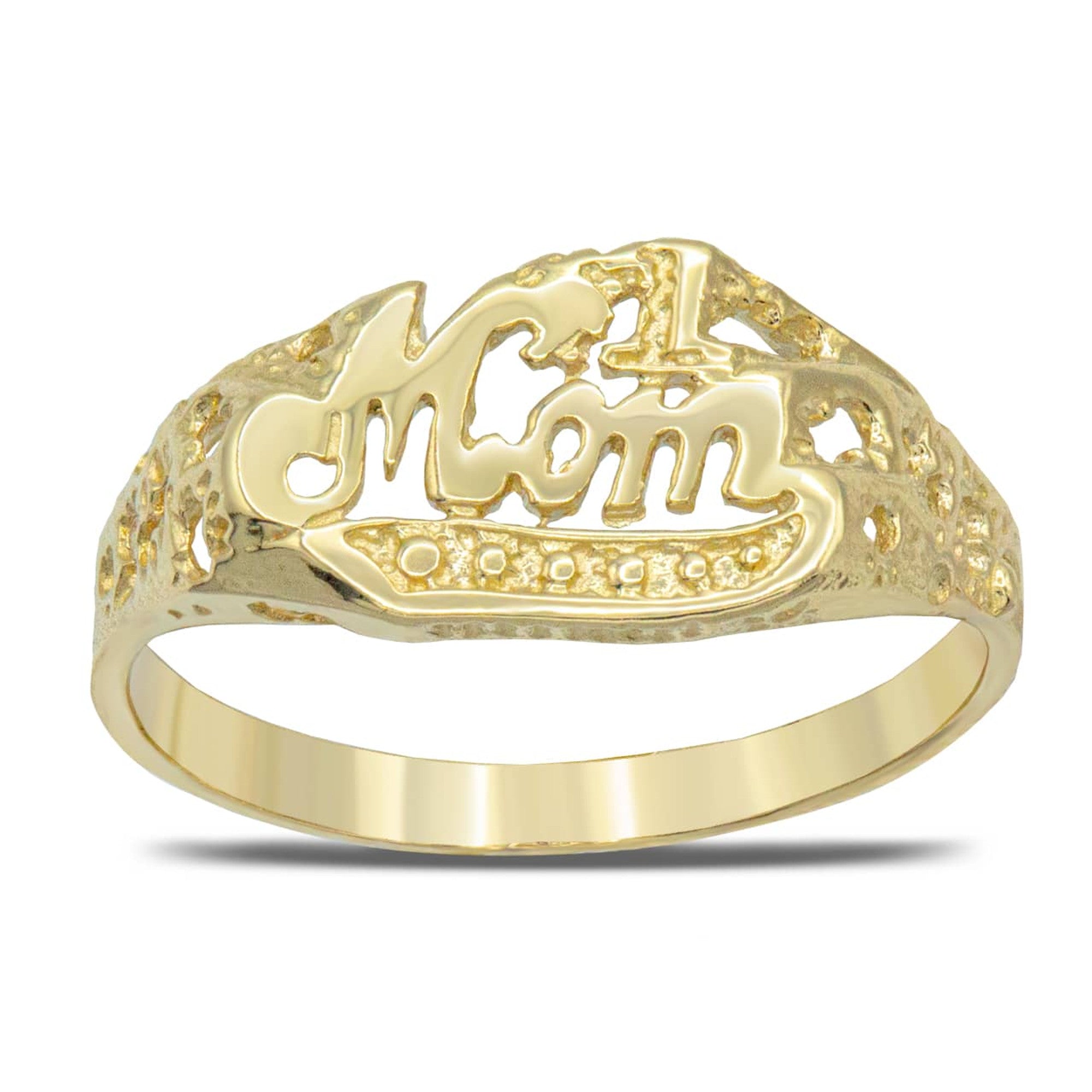 Gold #1 Mom Mother's Ring, view 6