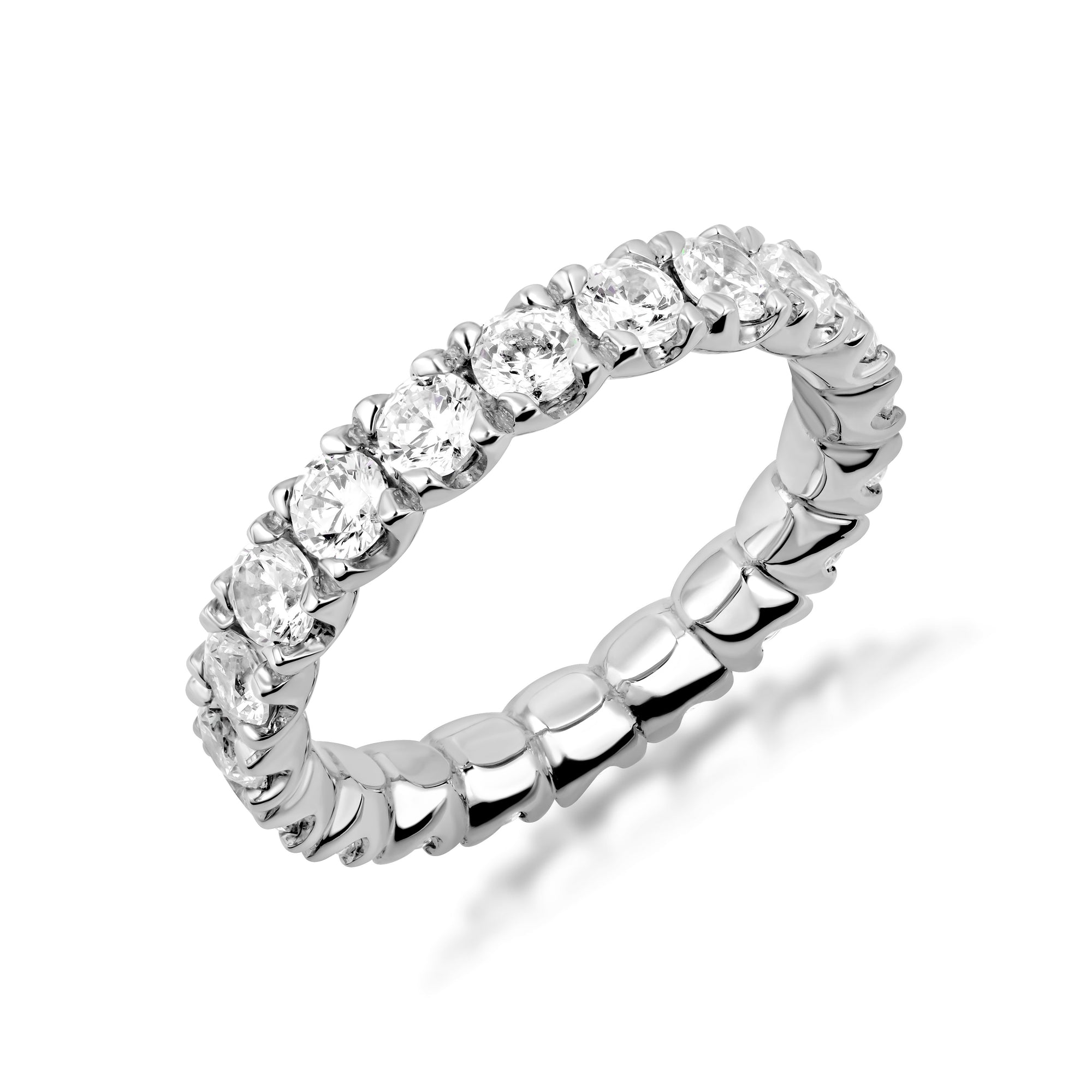 Gold 4.5 Carat Cubic Zirconia Eternity Band Ring, view 6