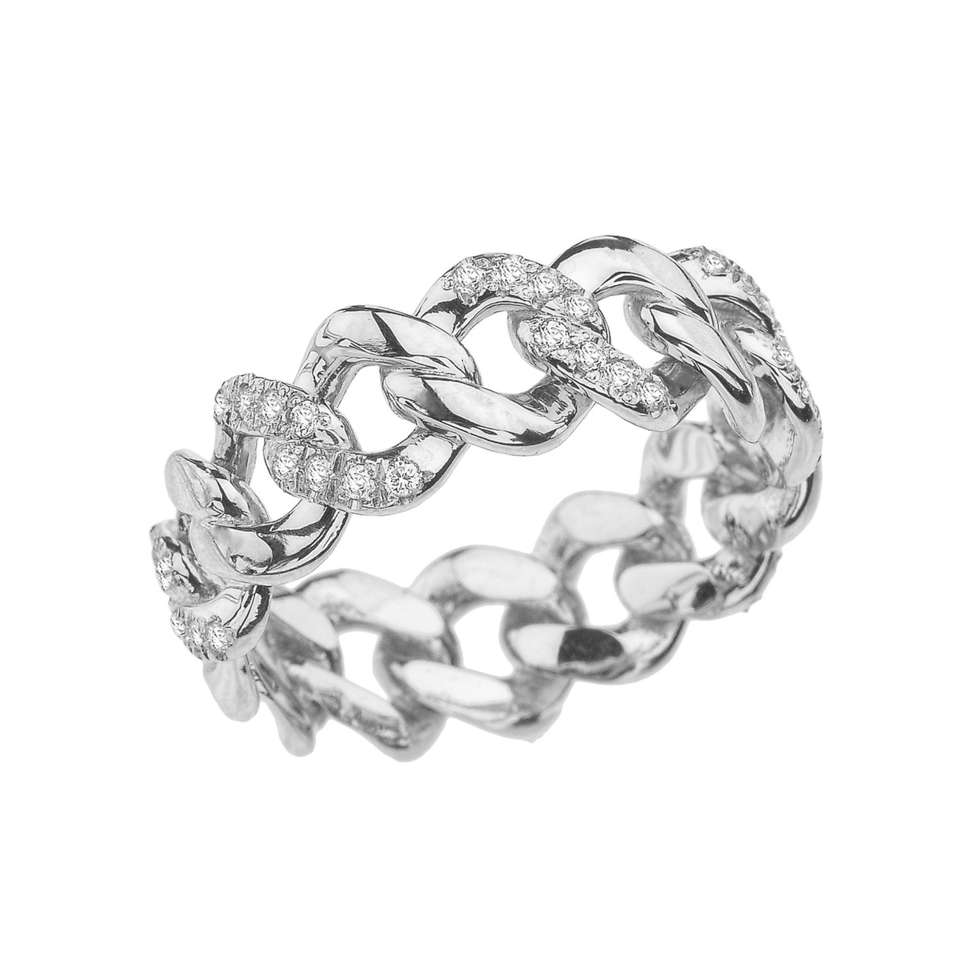 Gold 7 mm Diamond Cuban Link Band, view 3