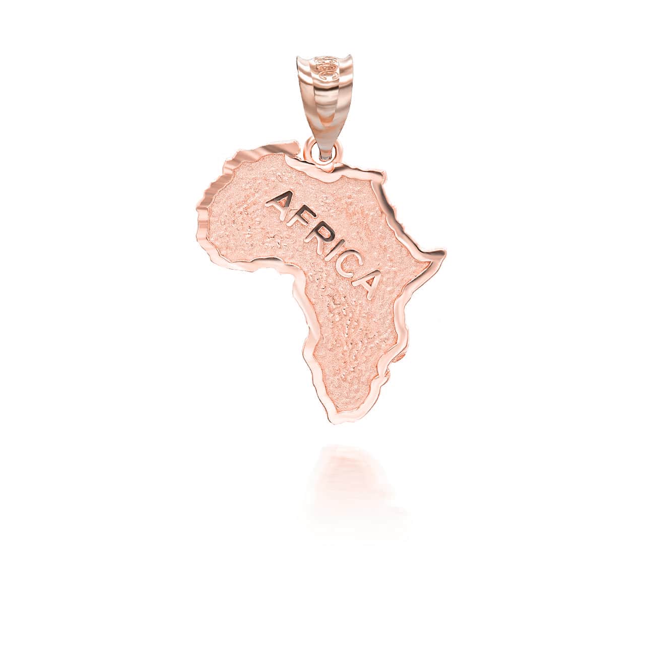 Gold Africa Map Outline Pendant Necklace, view 7
