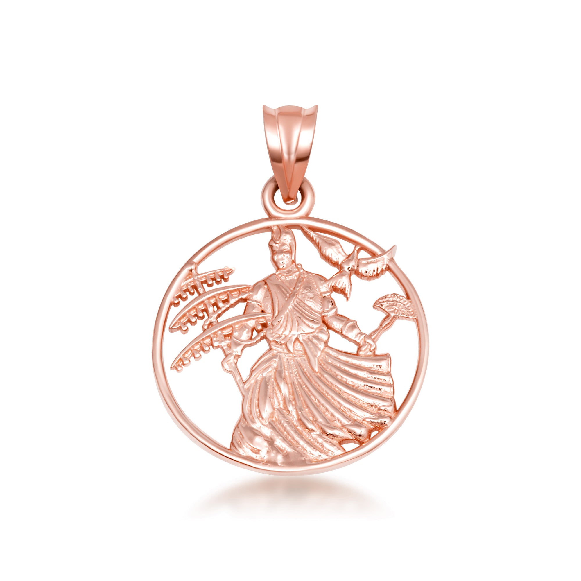 Gold Afro-Brazilian Deity Oxalá Orisha Pendant Necklace, view 7