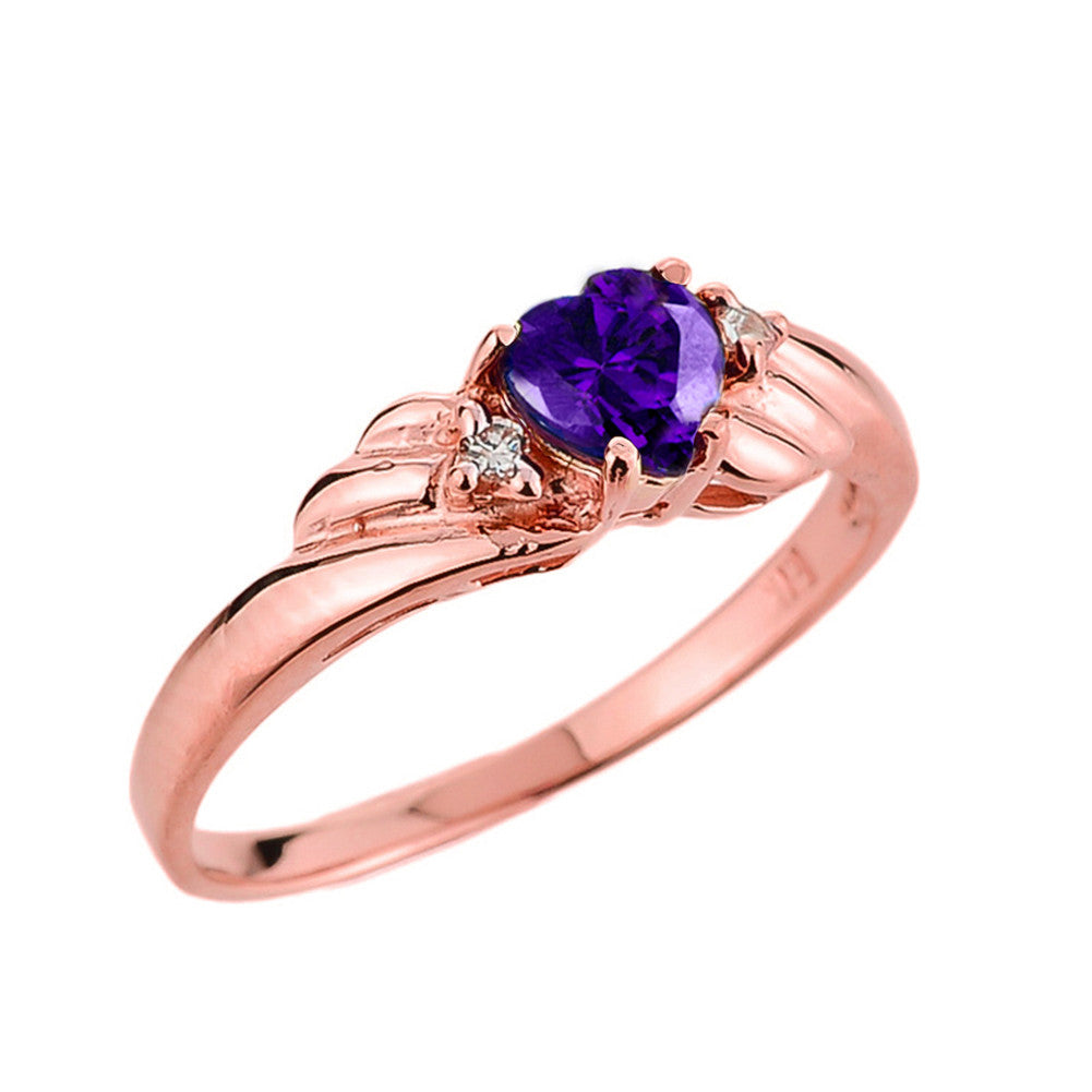 Gold Amethyst Gemstone Ladies Ring, view 3