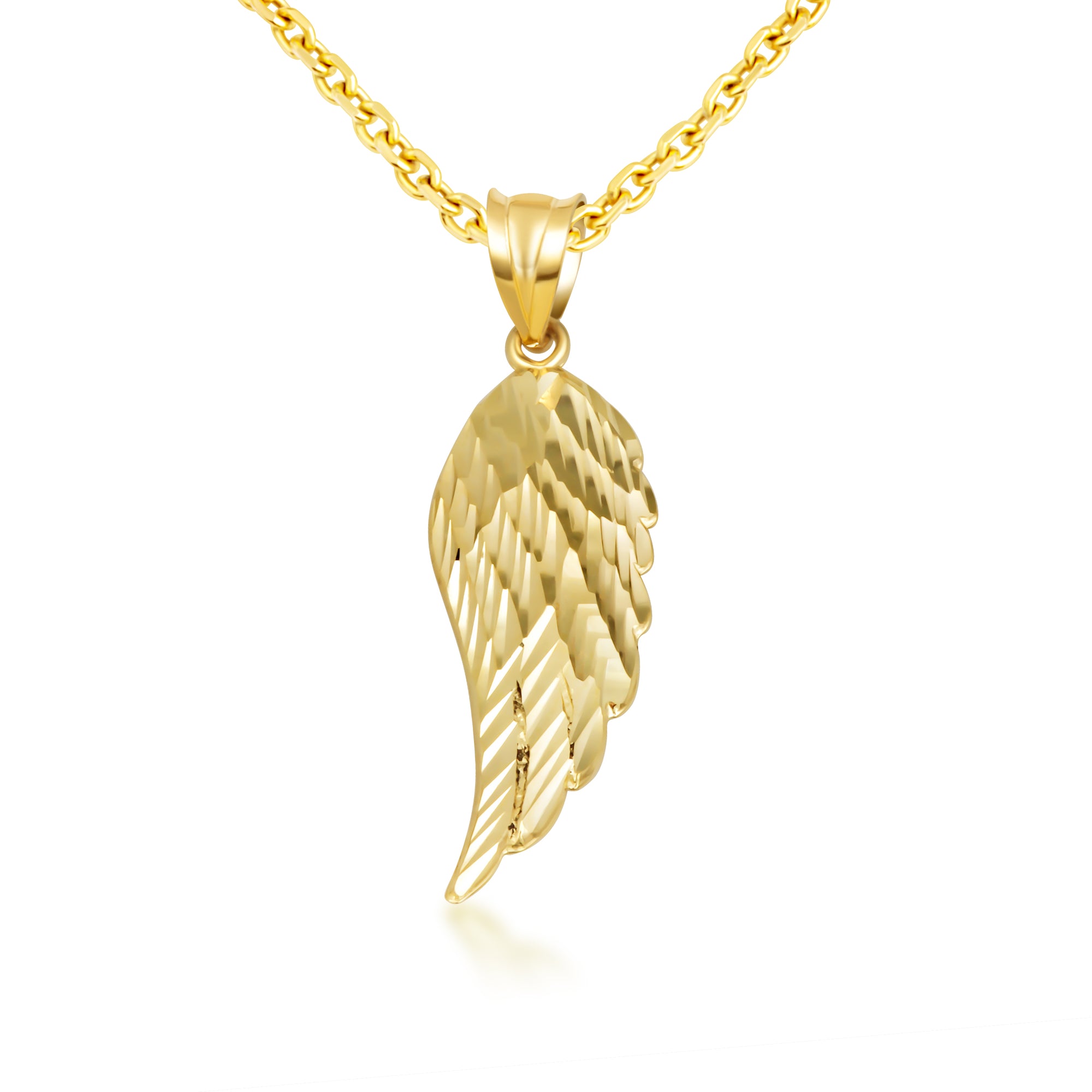 Gold Angel Wing Necklace (S/M/L), view 8