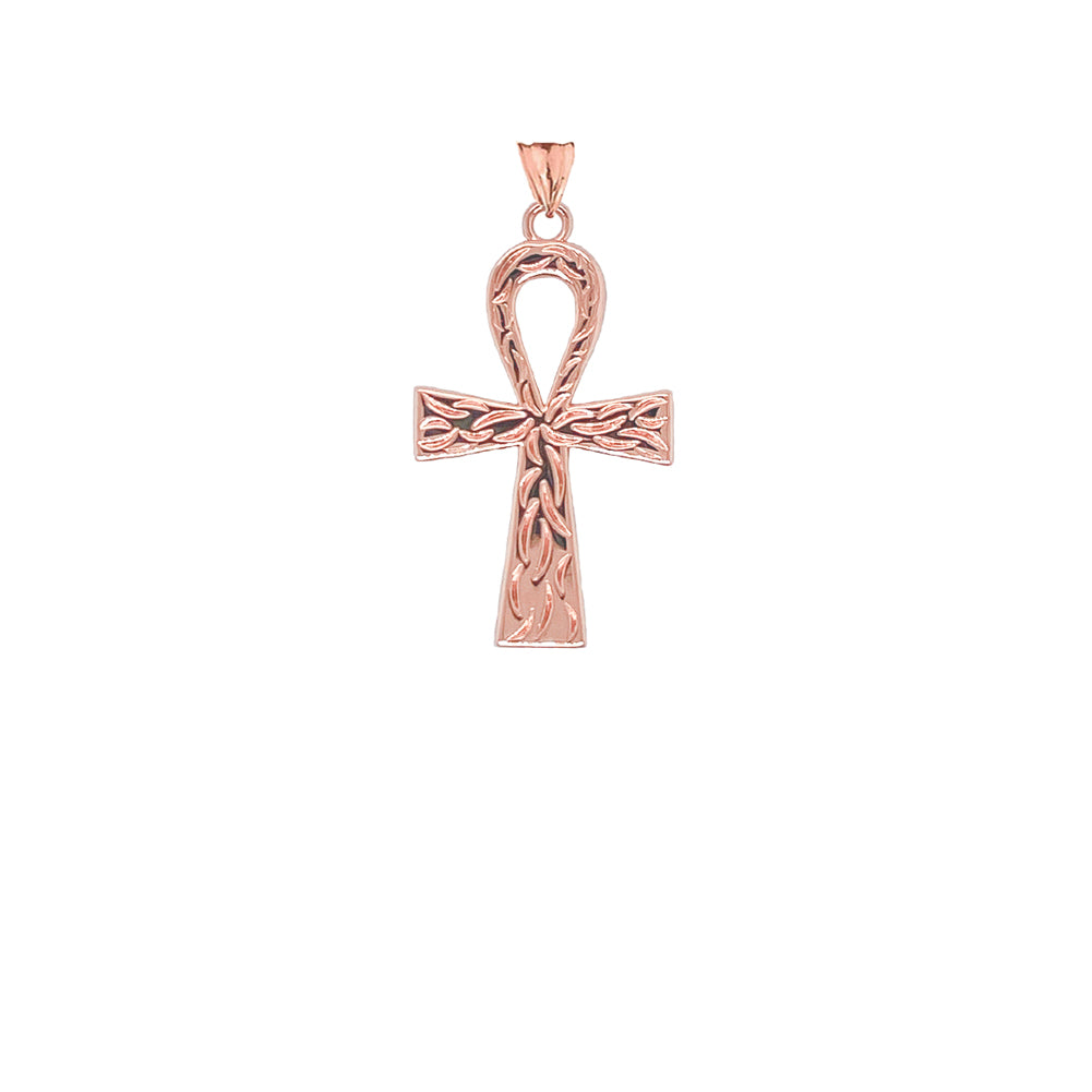 Gold Ankh Cross Charm Pendant Necklace (Small), view 5