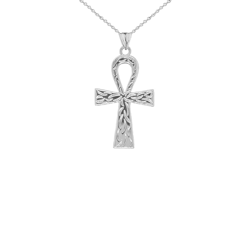 Gold Ankh Cross Charm Pendant Necklace (Small), view 6