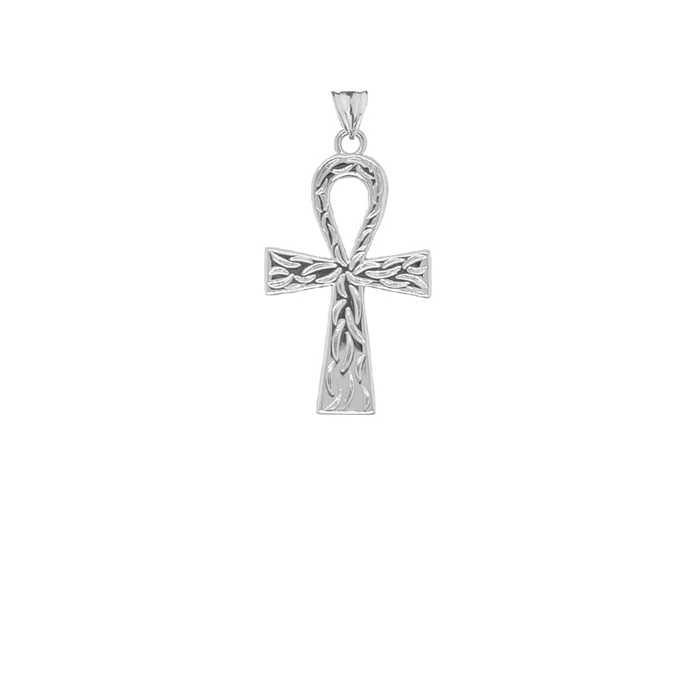 Gold Ankh Cross Charm Pendant Necklace (Small), view 7
