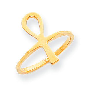 Gold Ankh Egyptian Cross Ring