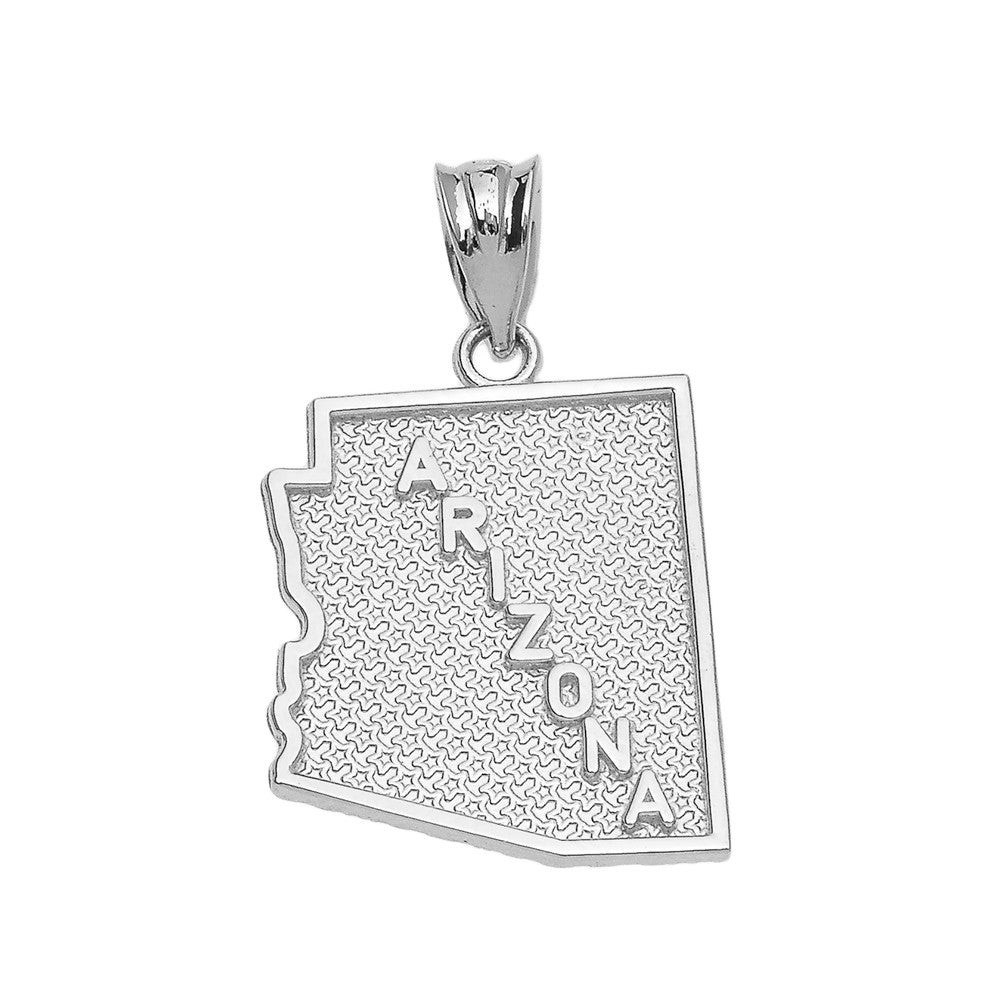 Gold Arizona State Map Pendant Necklace, view 6