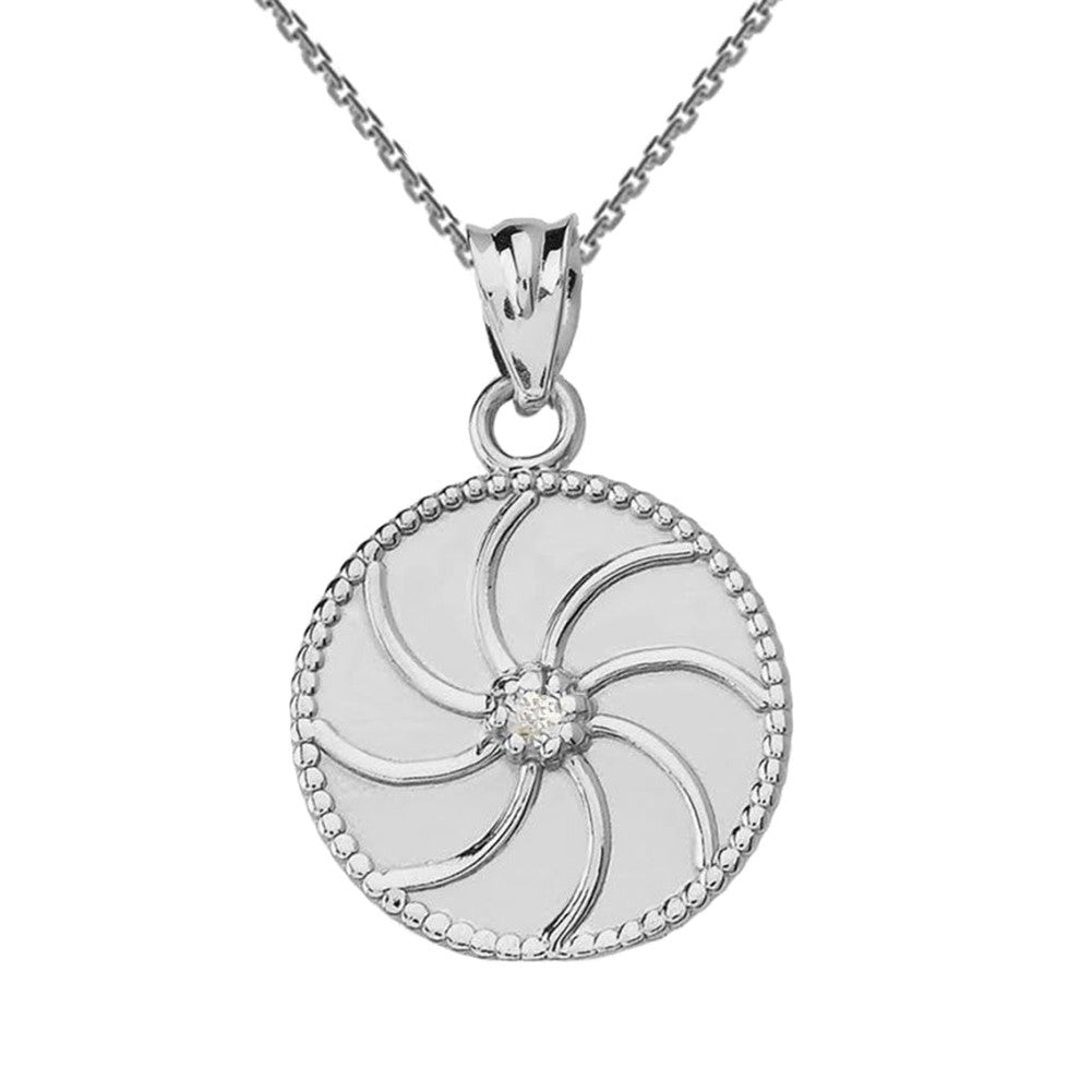 Gold Armenian Diamond Eternity Pendant Necklace, view 4