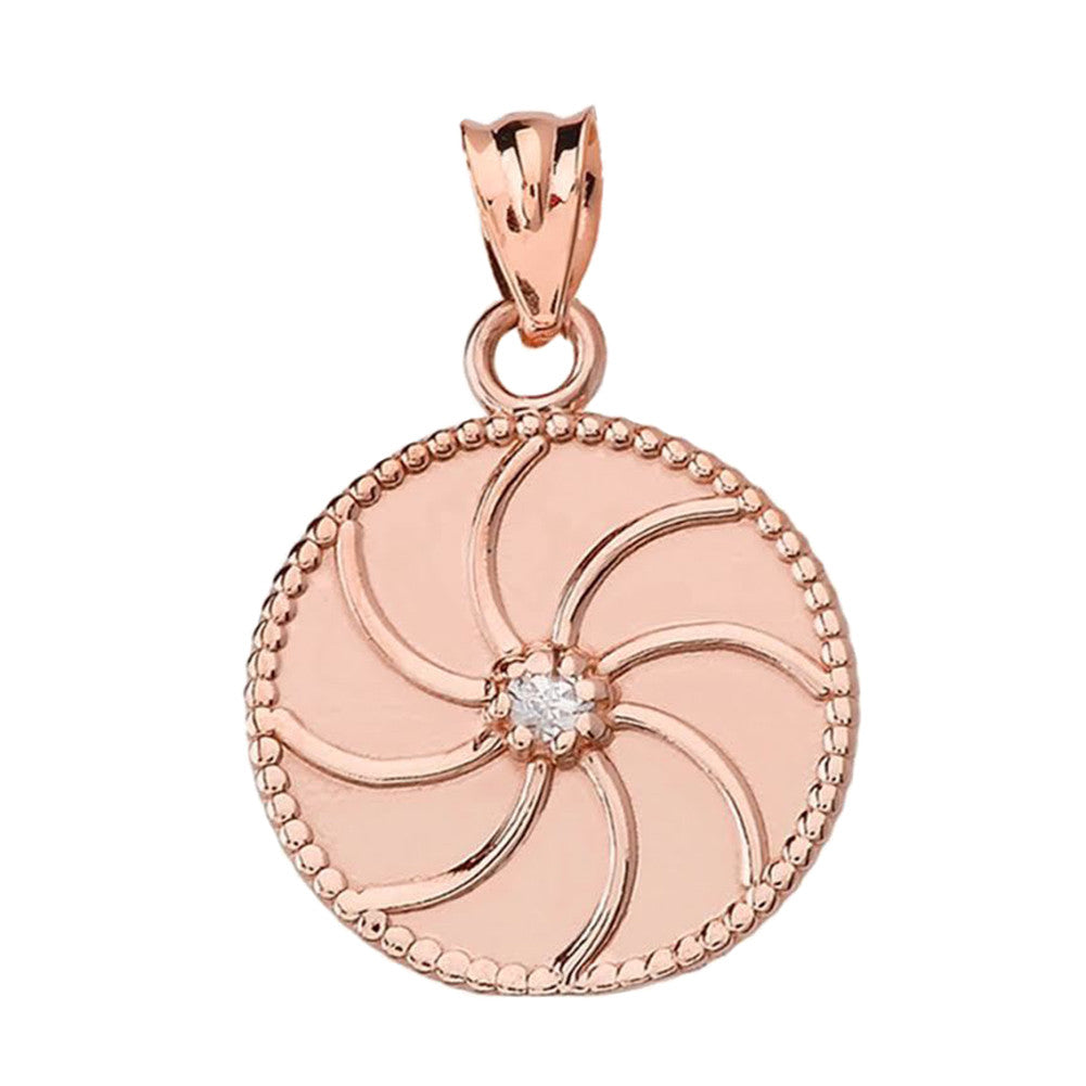 Gold Armenian Diamond Eternity Pendant Necklace, view 8