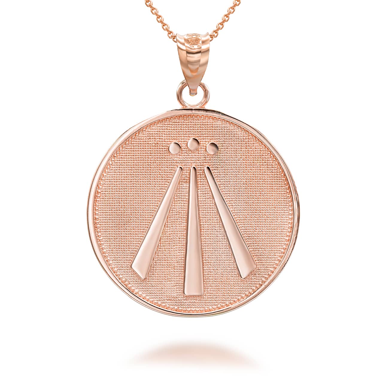 Gold Awen Celtic Symbol Pendant Necklace, view 6