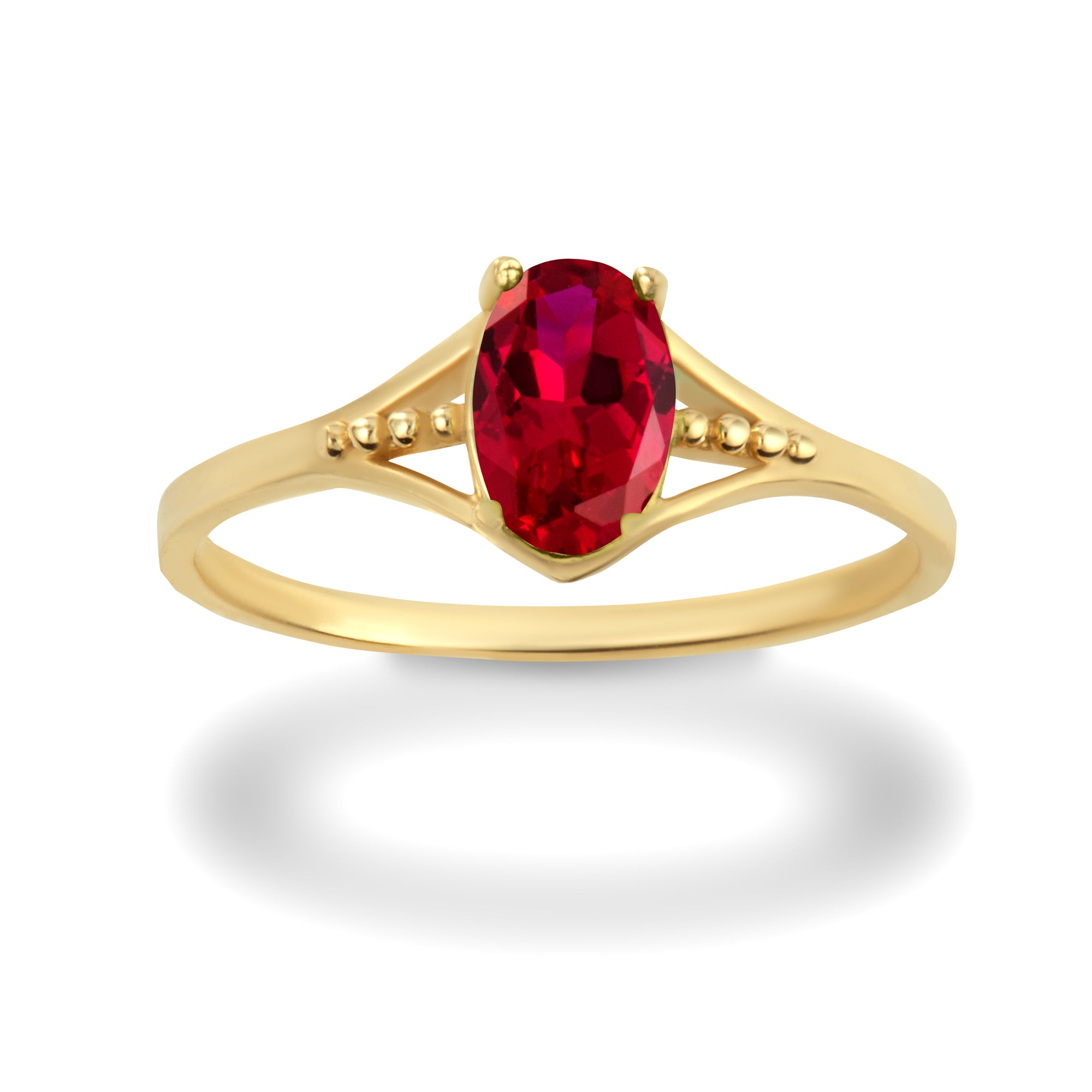 Gold Baby CZ Birthstone Ring, view 3