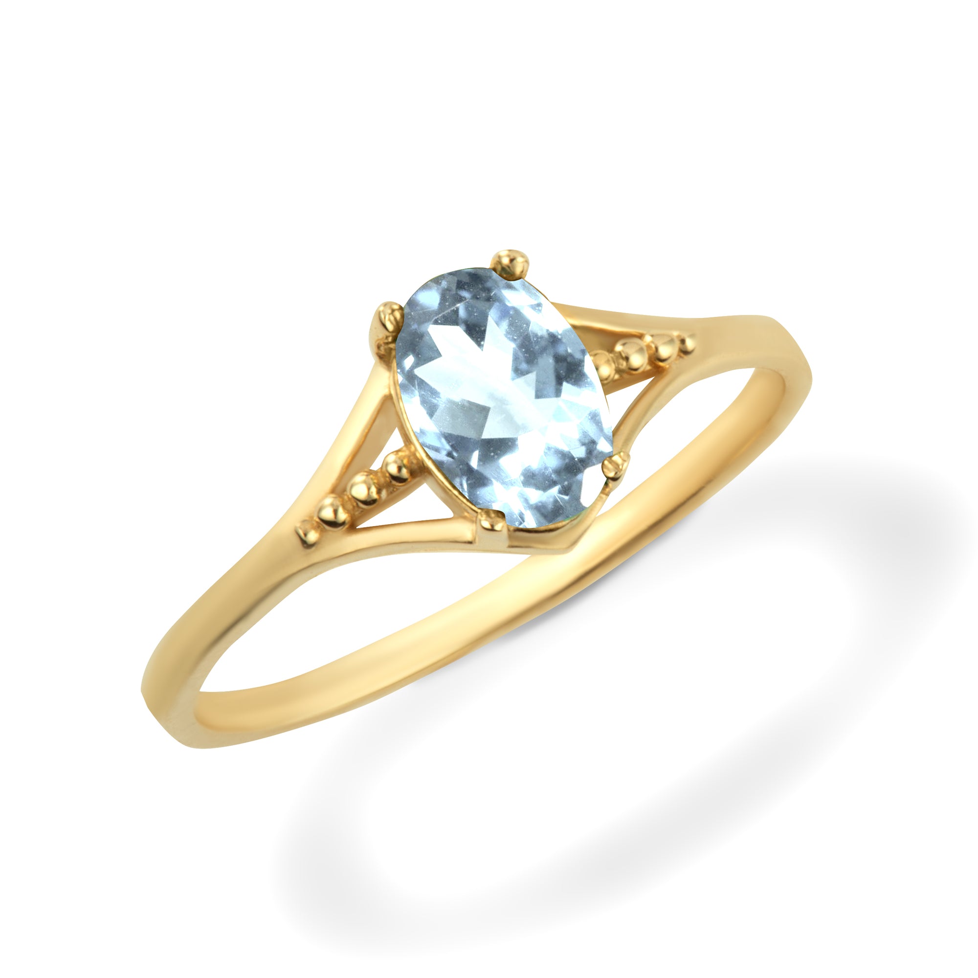 Gold Baby CZ Birthstone Ring, view 4