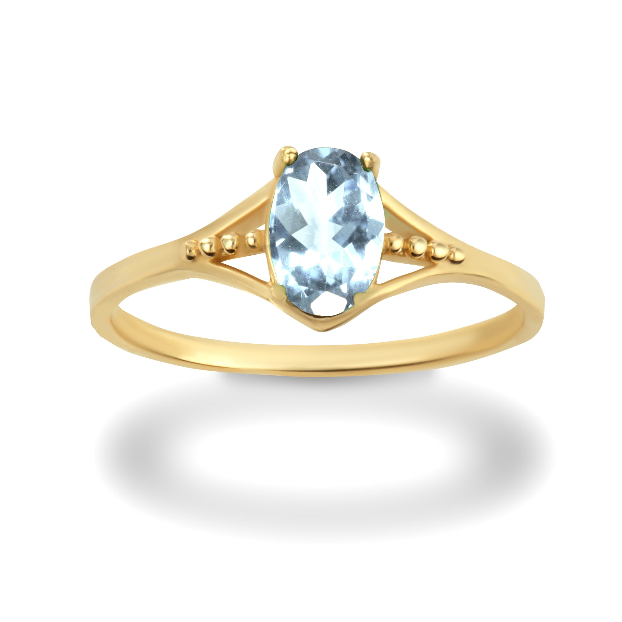 Gold Baby CZ Birthstone Ring, view 5