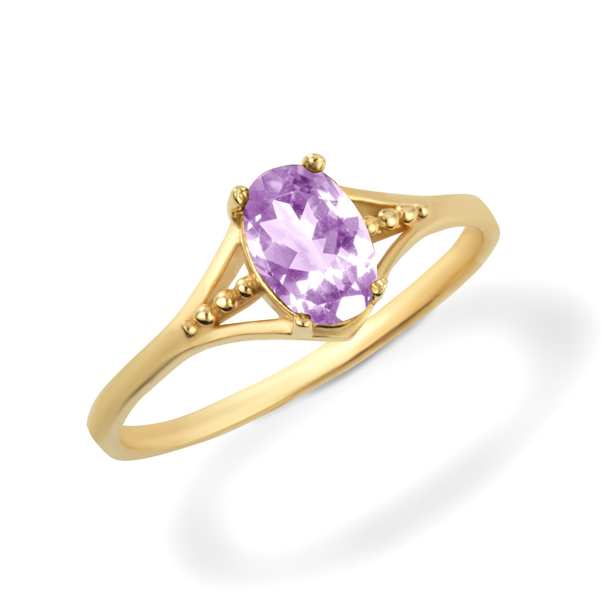 Gold Baby CZ Birthstone Ring, view 6