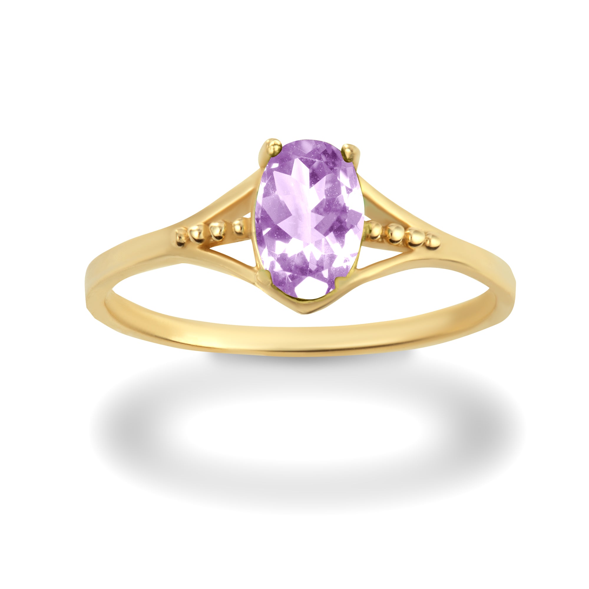 Gold Baby CZ Birthstone Ring, view 7