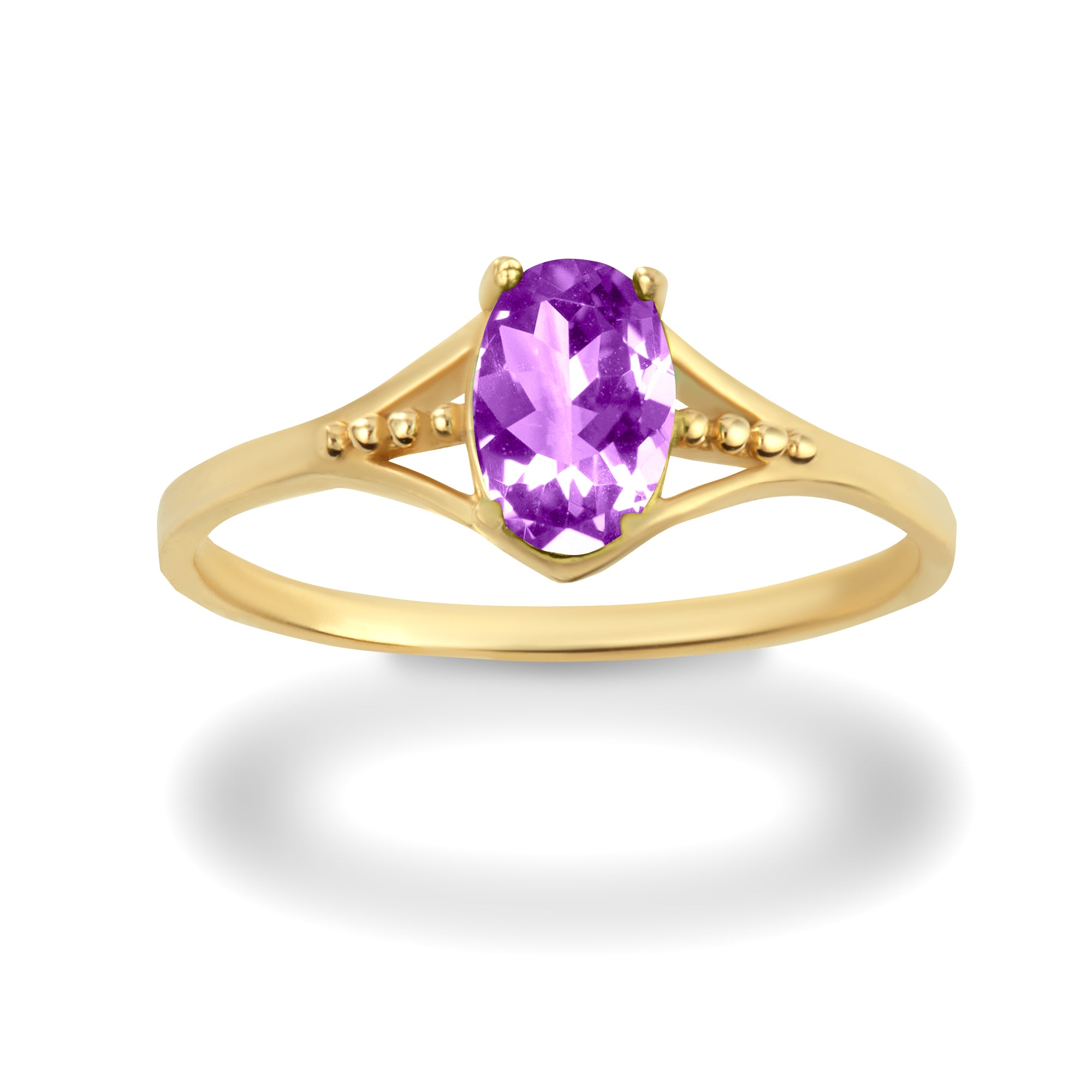 Gold Baby CZ Birthstone Ring, view 9