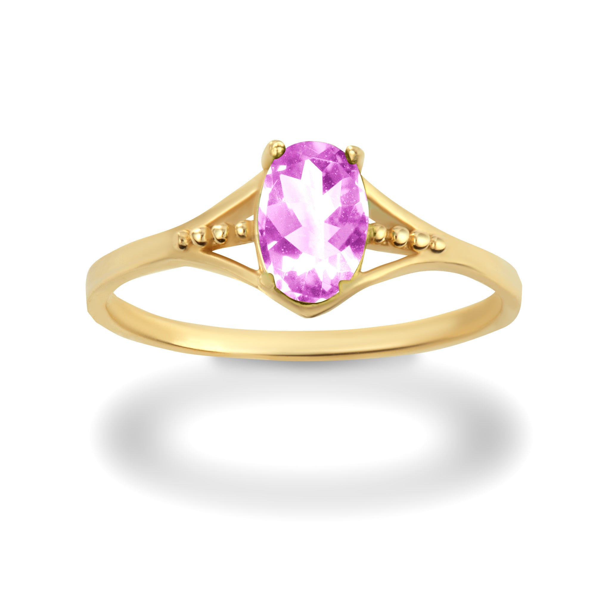 Gold Baby CZ Birthstone Ring, view 13