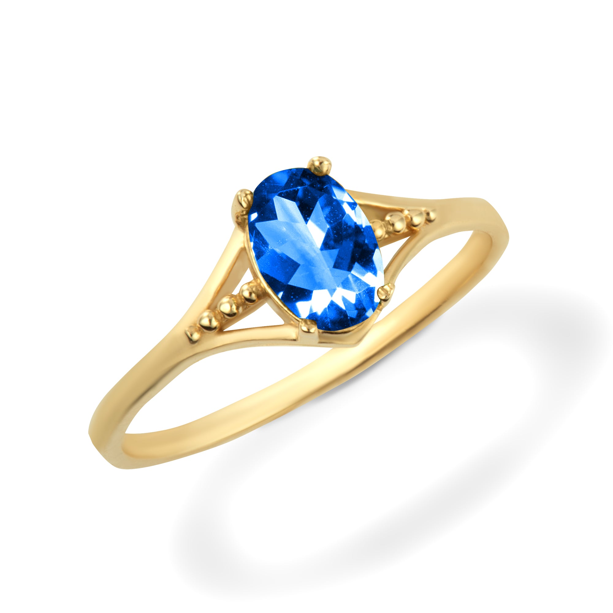 Gold Baby CZ Birthstone Ring, view 14
