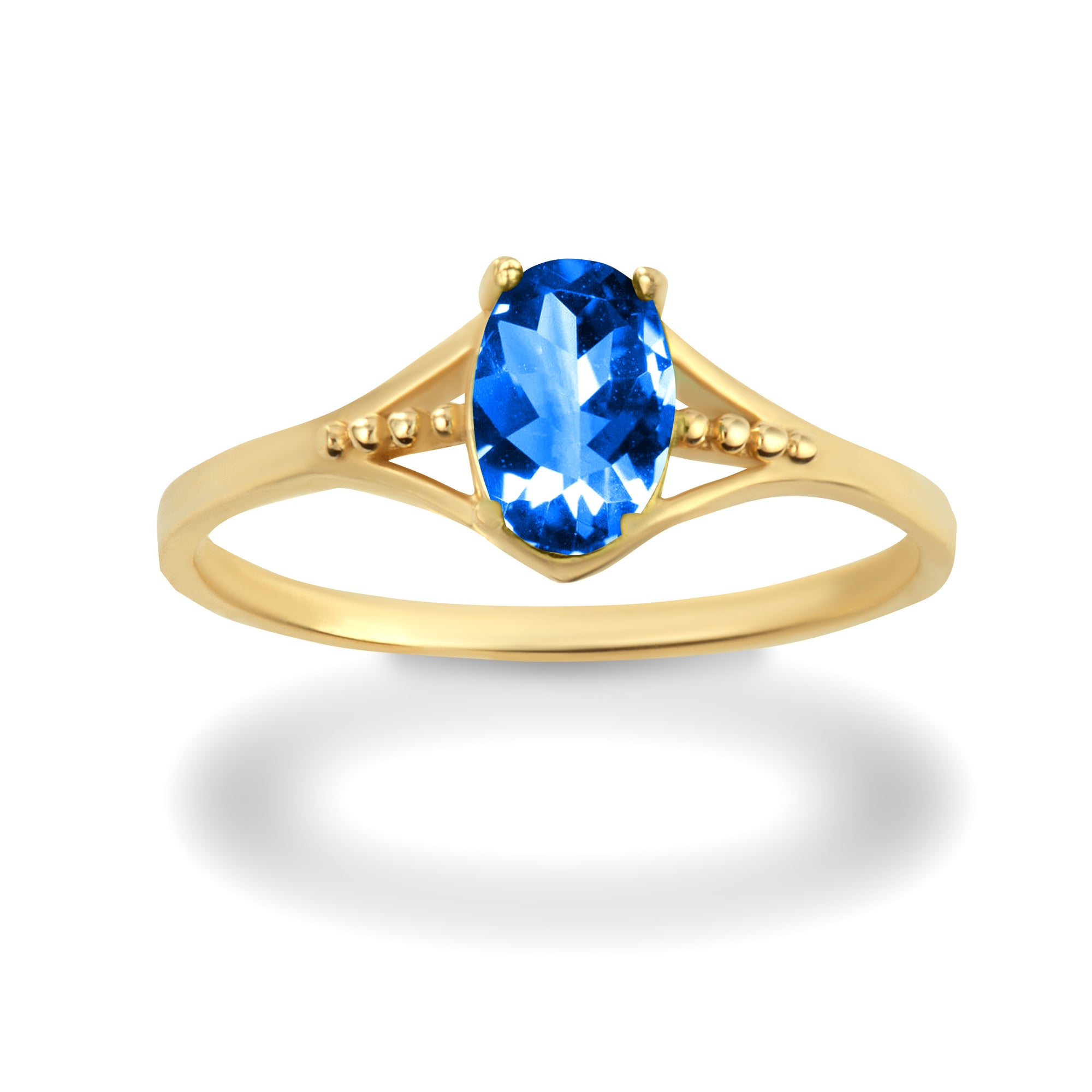 Gold Baby CZ Birthstone Ring, view 15