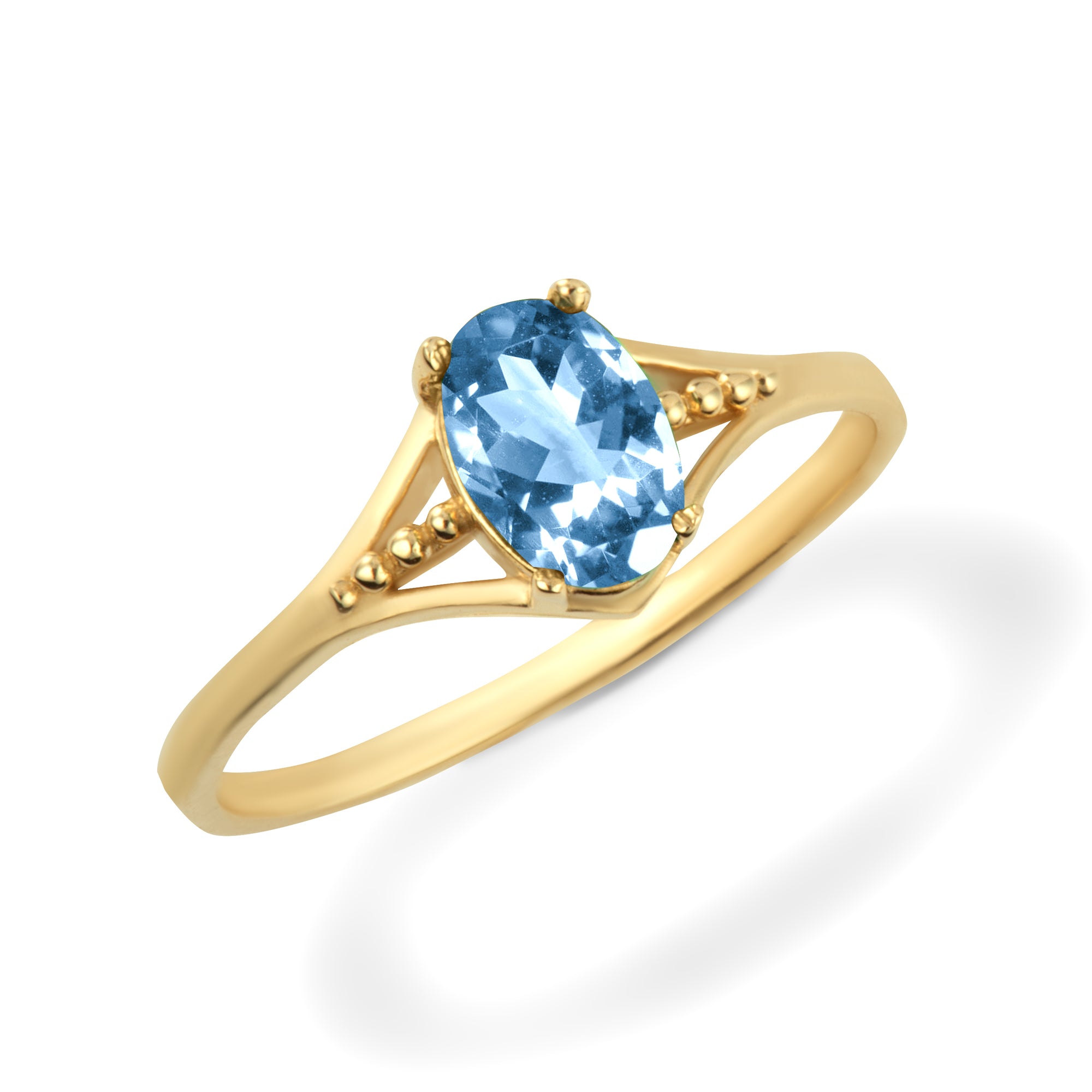 Gold Baby CZ Birthstone Ring, view 24