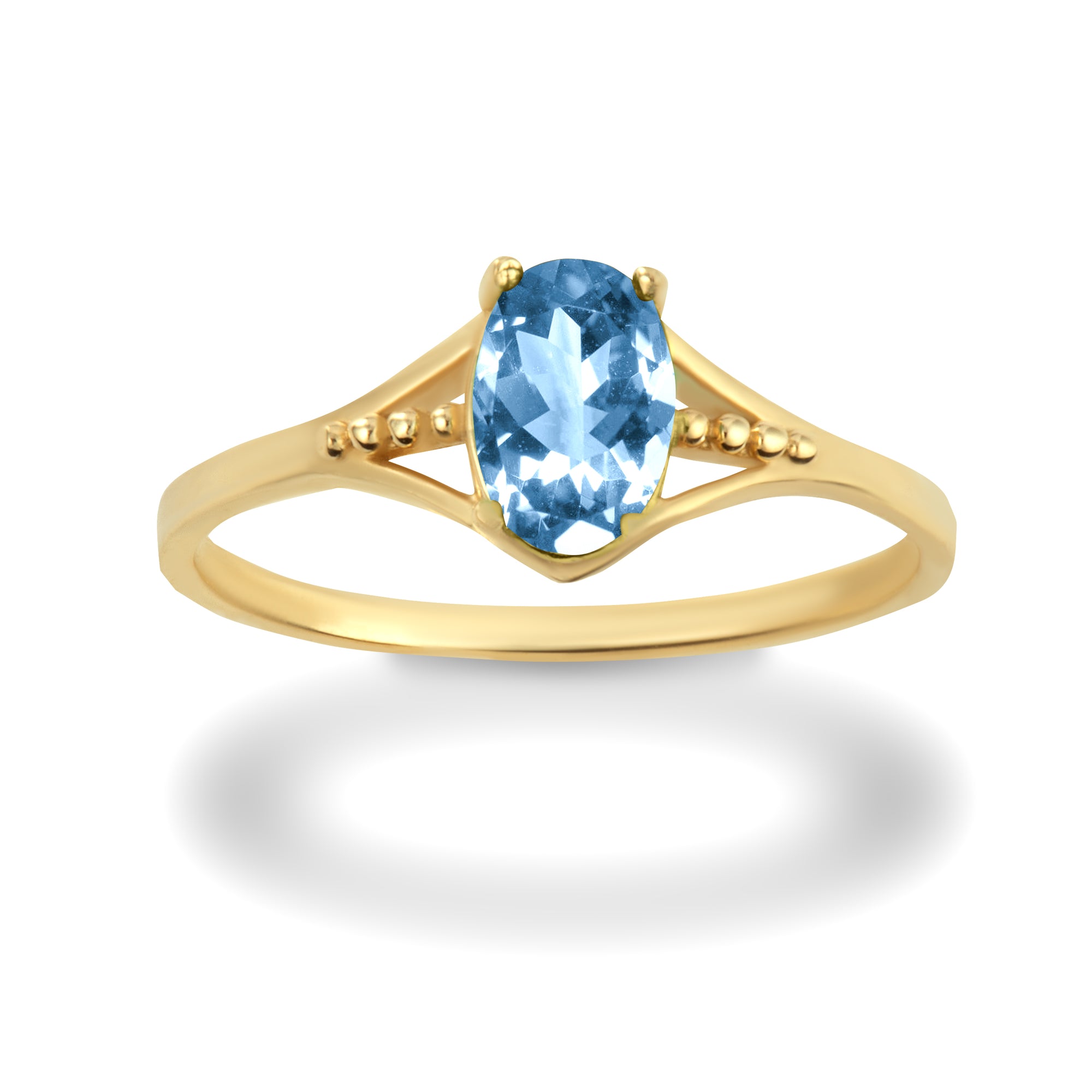 Gold Baby CZ Birthstone Ring, view 25