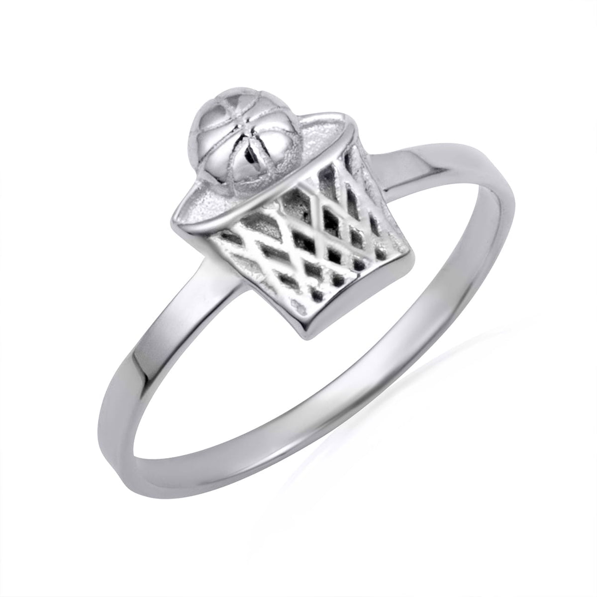 Gold Basketball Hoop Sports Ring, view 4