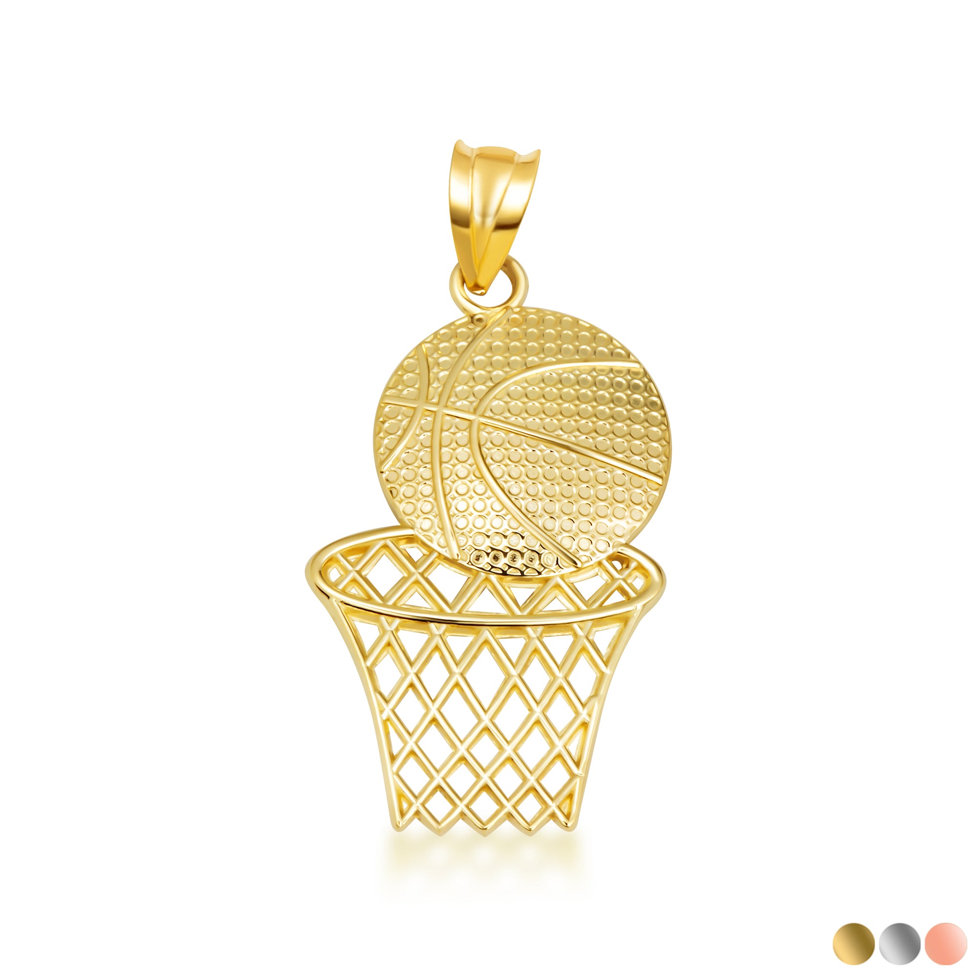 Gold Basketball Necklace