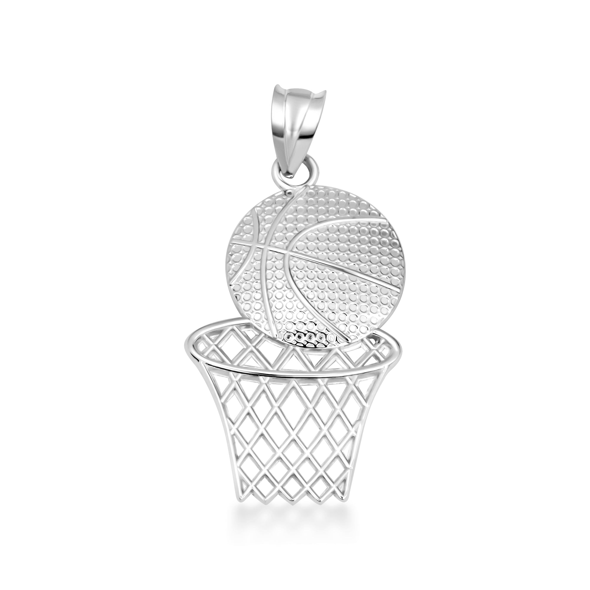 Gold Basketball Necklace, view 9