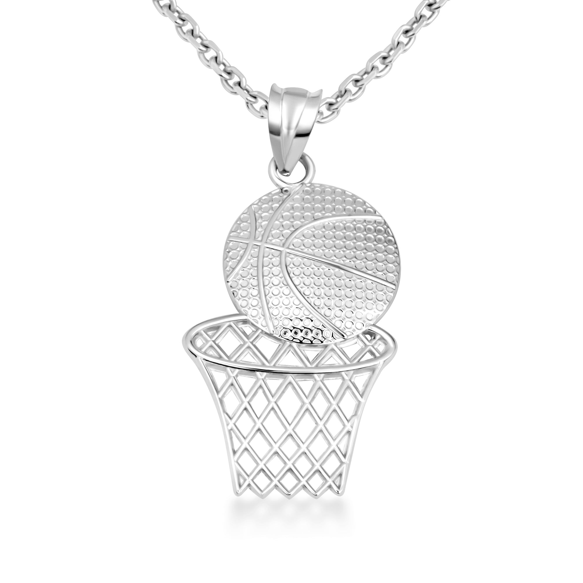 Gold Basketball Necklace, view 10