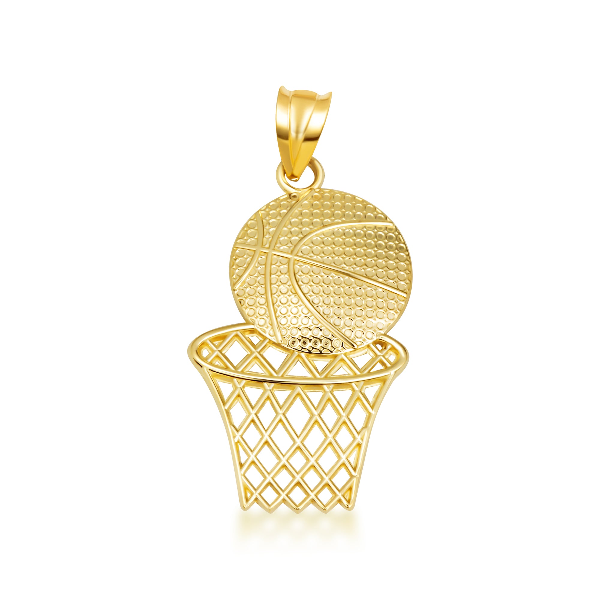 Gold Basketball Necklace, view 11