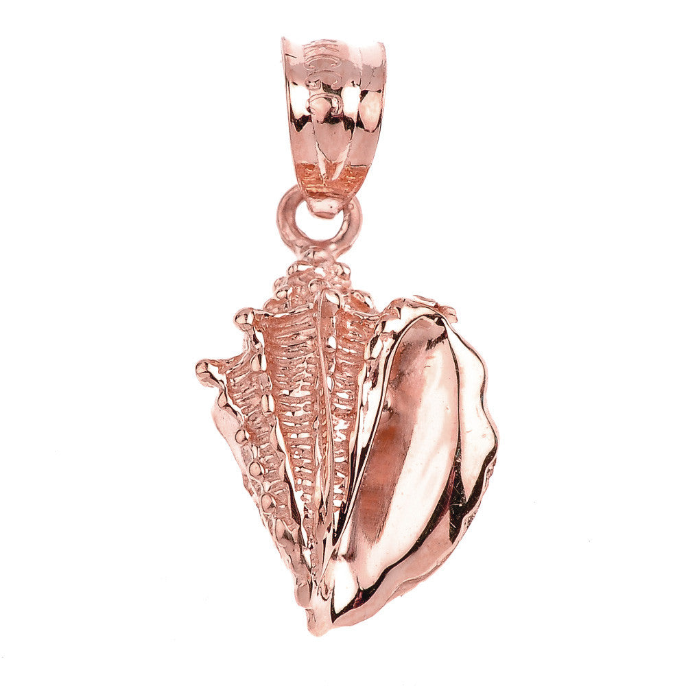 Gold Beach Seashell Pendant Necklace, view 2