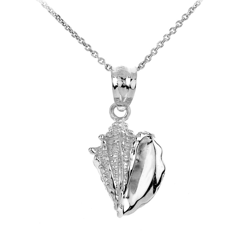 Gold Beach Seashell Pendant Necklace, view 3
