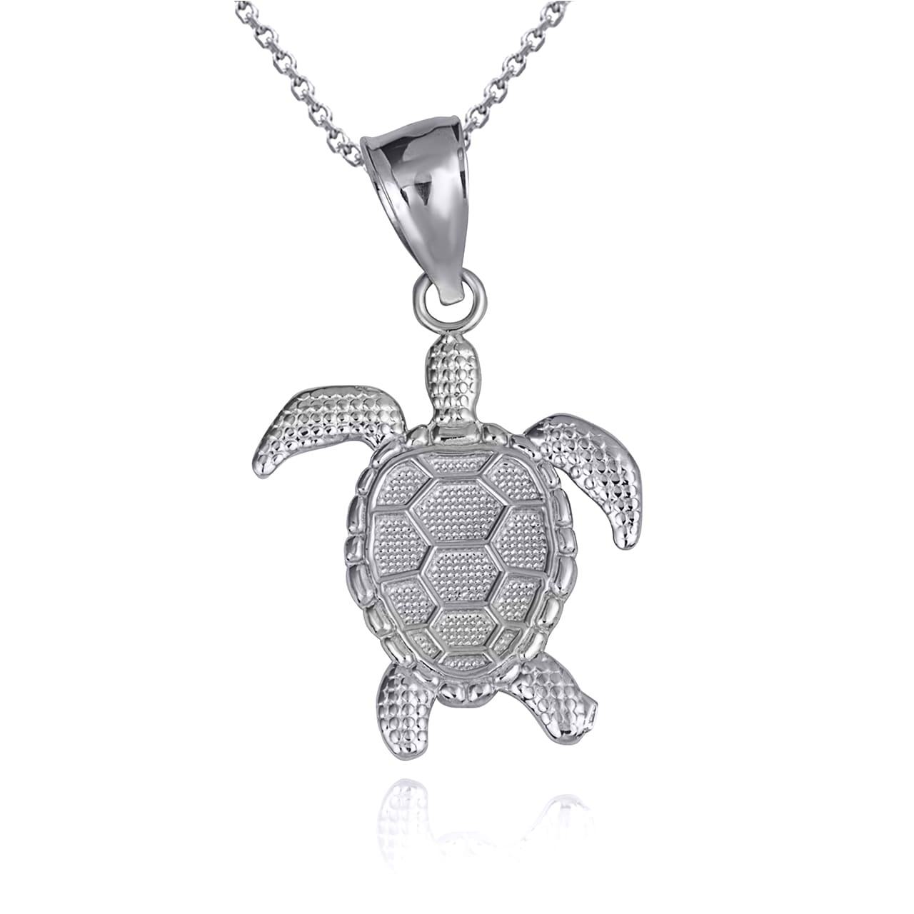 Gold Beaded Sea Turtle Ocean Pendant Necklace, view 6