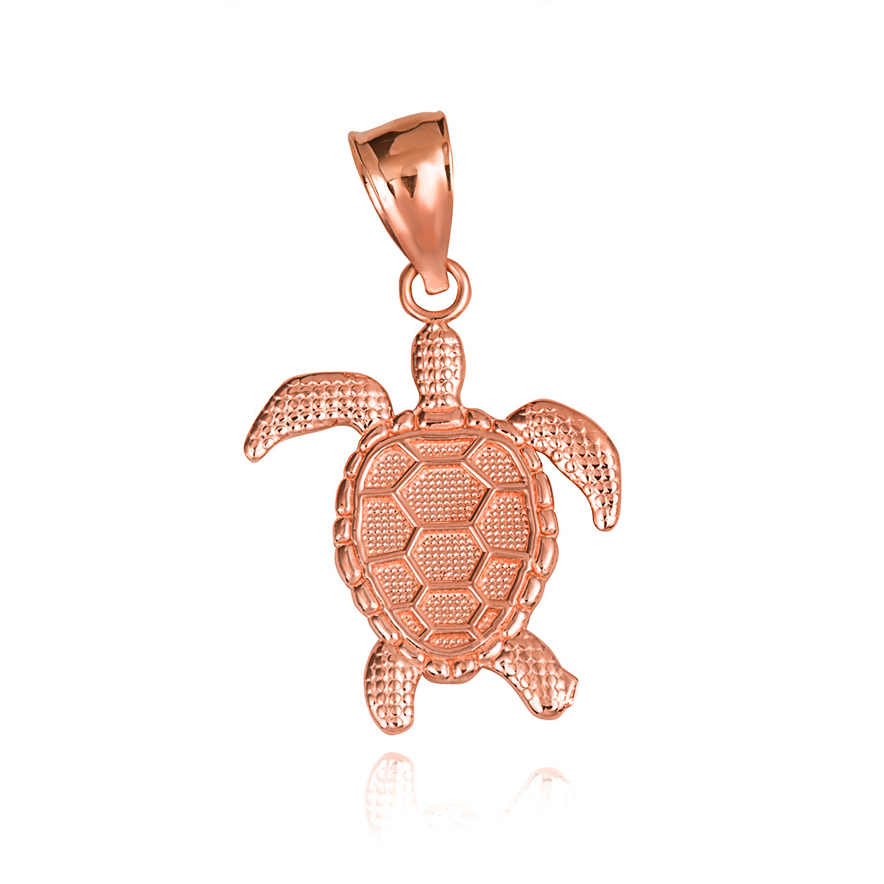 Gold Beaded Sea Turtle Ocean Pendant Necklace, view 7