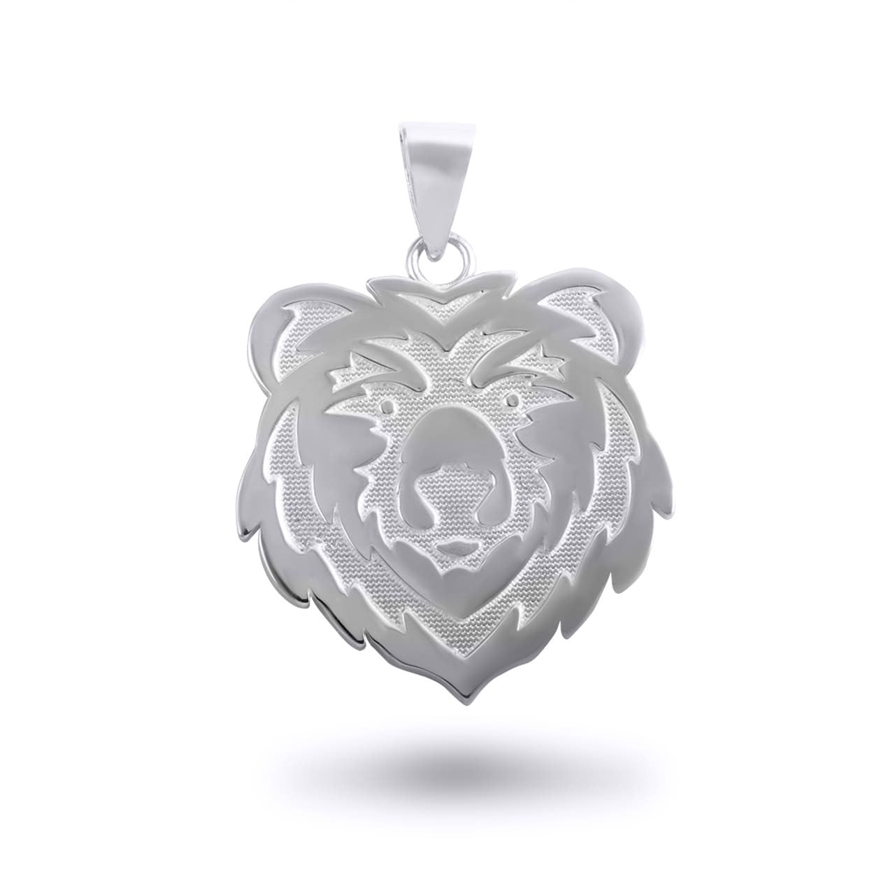 Gold Bear Head Pendant Necklace, view 7