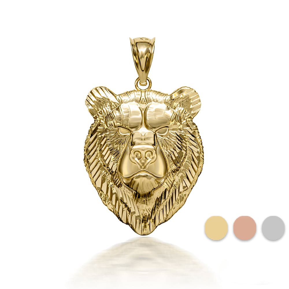 Gold Bear Pendant Necklace